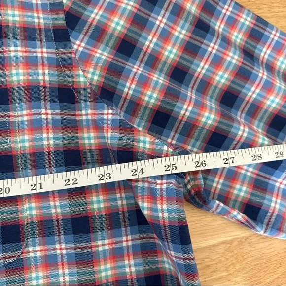 Cremieux Classics Mens XLT Button Up Long Sleeve Blue/white/red Plaid NWT - Picture 9 of 10